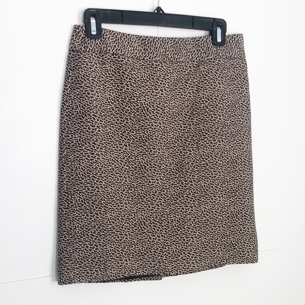 Ann Taylor Loft Silk & Cotton Blend Animal Print Skirt